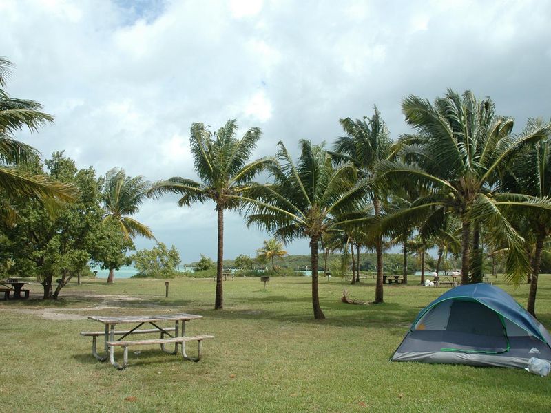 Camping with a view of the Atlantic Ocean on Boca Chita Key