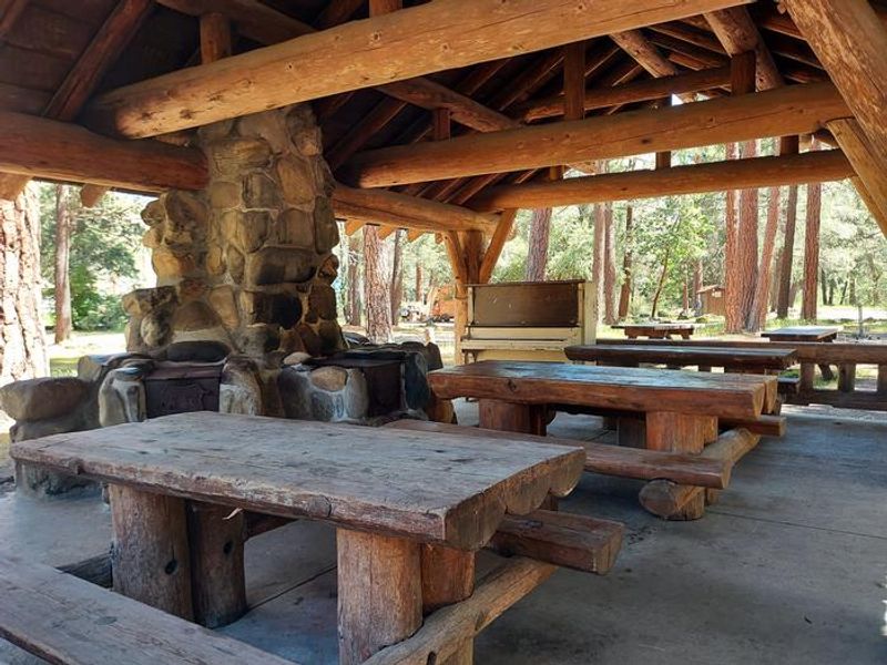 Historic CCC tables and wood cook stoves. 