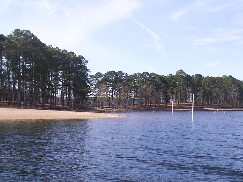 One of two swim beaches located at Hwy 7 Recreation Area.