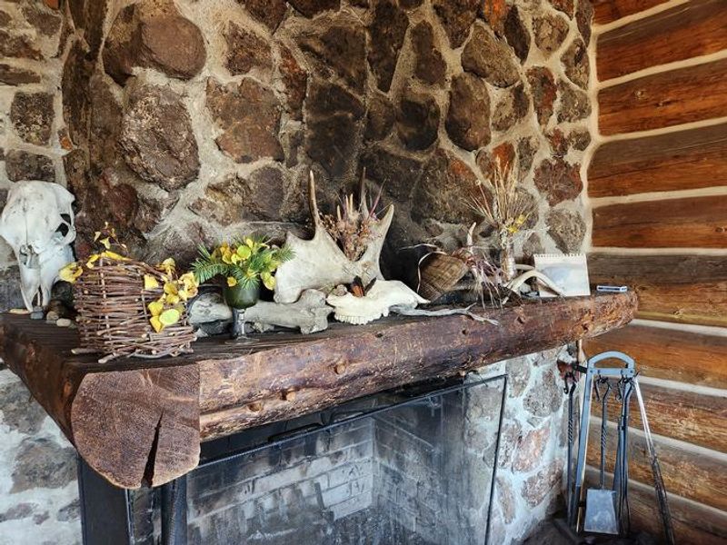 indoor fireplace and tools