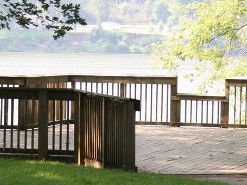 Viewing deck at Leith Run Campground
