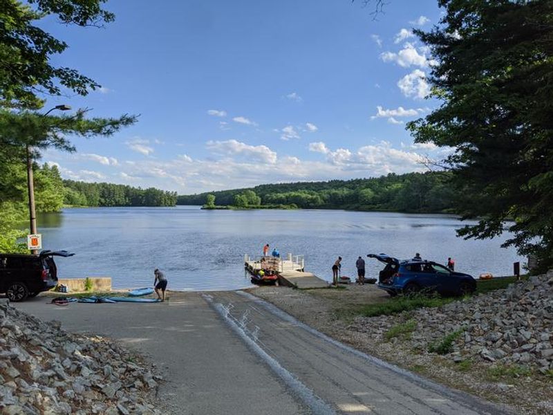 The boat ramp is across the street from the park. US Coast Guard approved life jackets are a requirement. All state rules and regulations apply to boaters. 