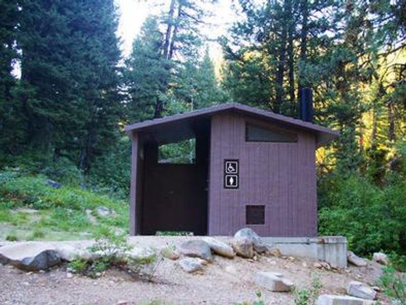 Restroom at Hayfork Group Campground.