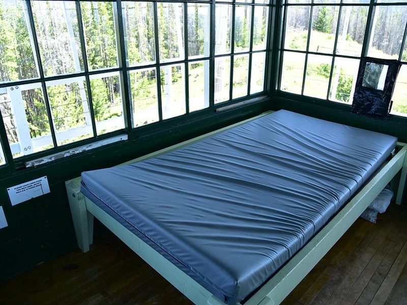 bed inside lookout