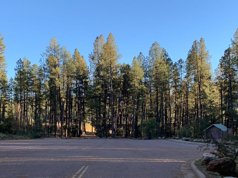 Parking lot access to campsites.