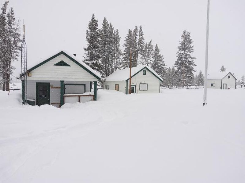 Cape Horn Guard Cabin and Barn in Winter
