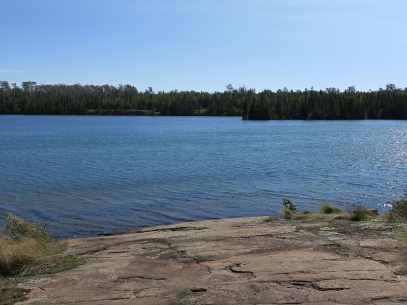 Moskey Basin offers many sites right on the water's edge.