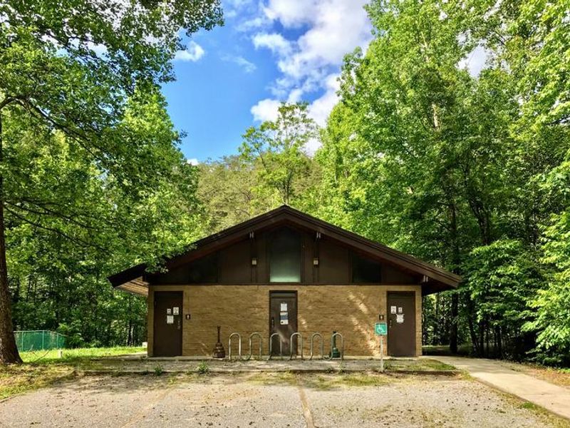 Flush toilets and showers