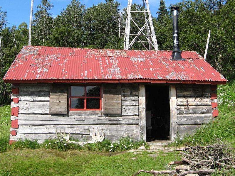 Fure's Cabin sits in a clearing by Naknek Lake.