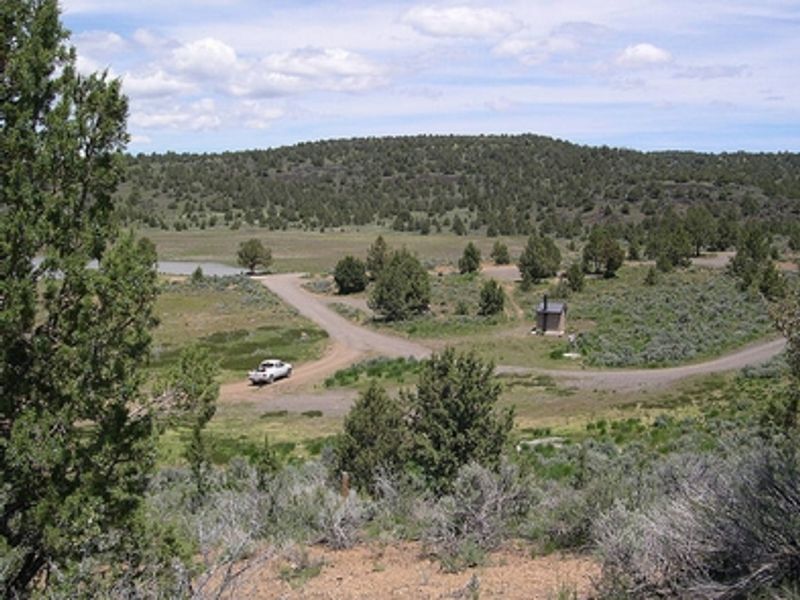 Photo looking down at the Dodge Resivoir located near Susanville, Ca within Lassen County.