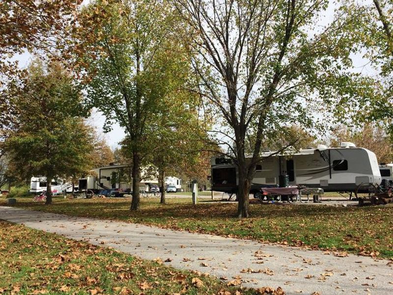 View of campsites at East Spillway Loop