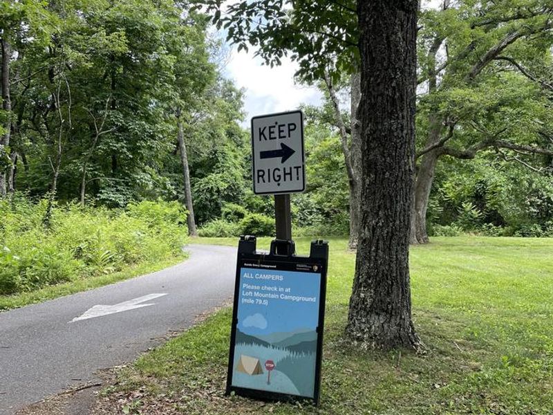 A photo of facility entrance to Dundo Group Campground with No Amenities Shown
