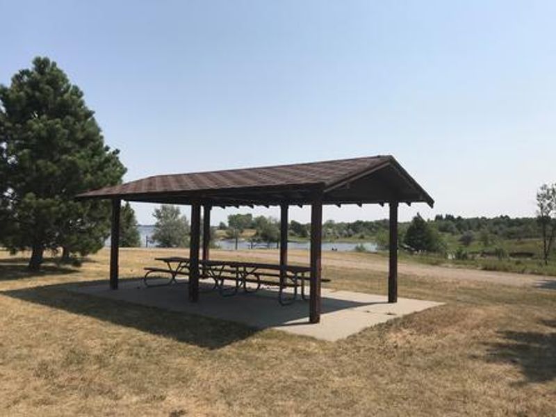 Large Shelter at Wolf Creek Campground on Lake Sakakawea