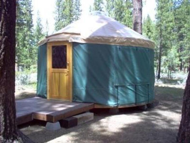 There are six yurts available in Fallen Leaf Campground. 