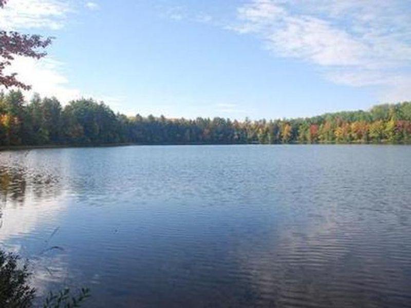 View of Island Lake from the campground - fall