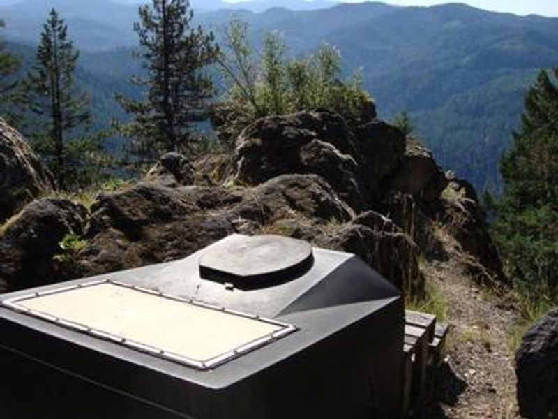 Composting toilet near lookout