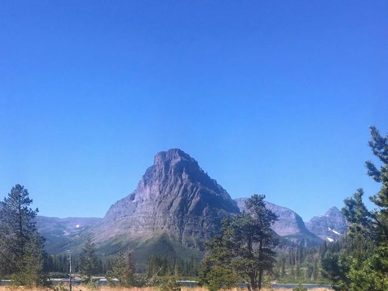 Sinopah Mountain overlooks Two Medicine Campground
