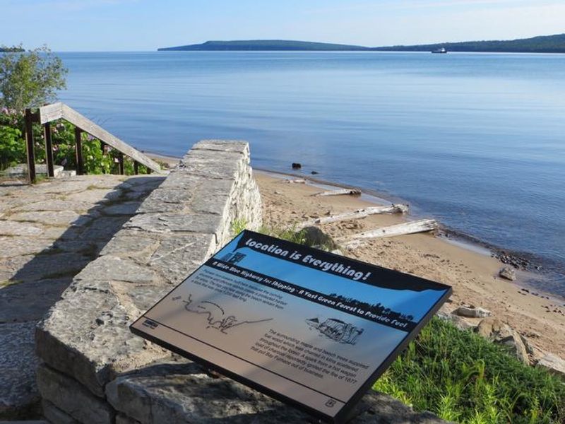 Sightseeing attraction ruins at Bay Furnace Campground.