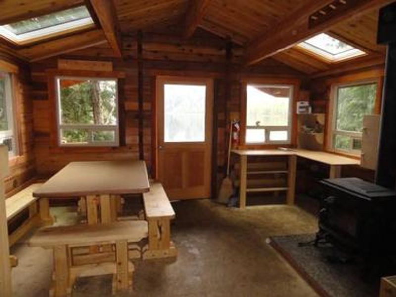 Winstanley Island Cabin looking forward from the double bunks