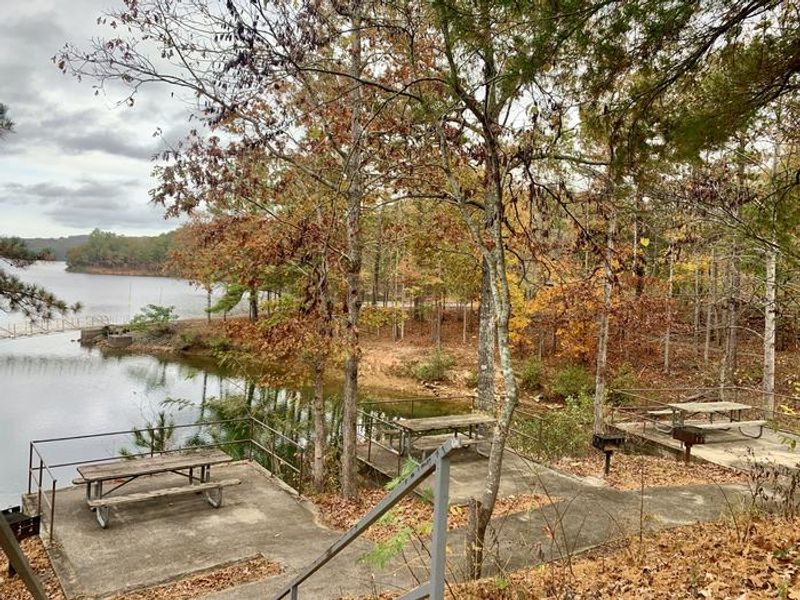 Picnic tables areas open to public. 