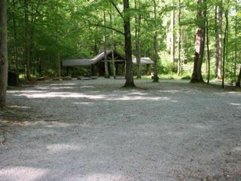 parking area shown in relation to pavilion