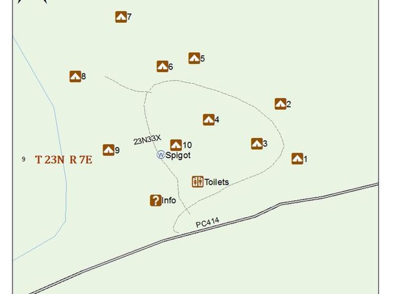 Map of Grizzly Creek CG