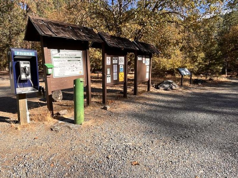 Information board and payphone