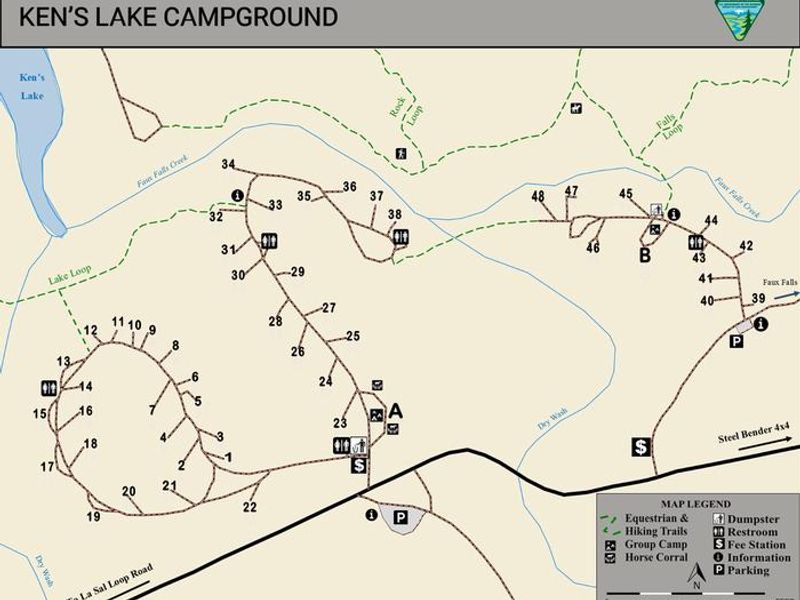 Kens Lake Campground Map