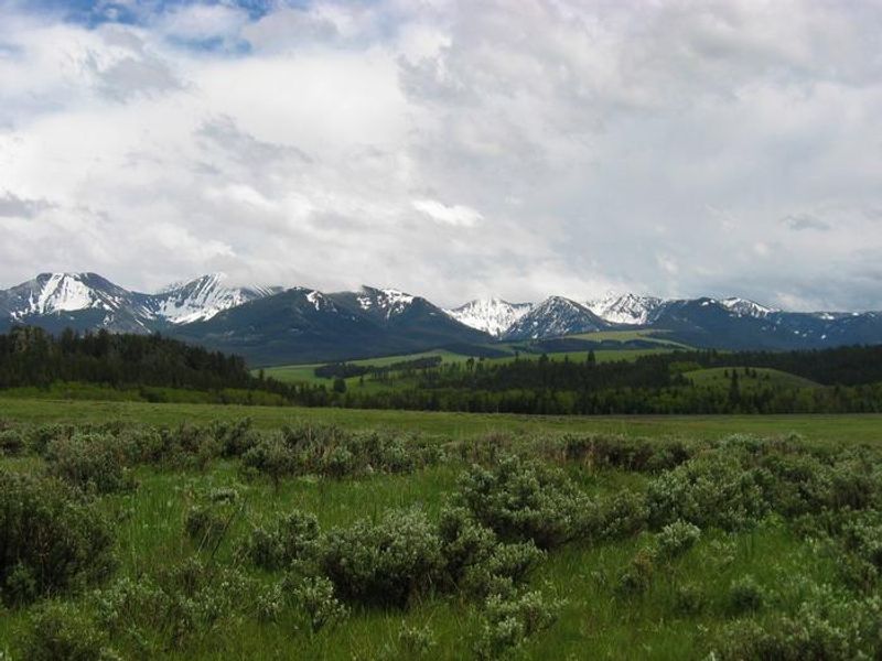 Views of the Crazy Mountains on the way to Ibex Cabin