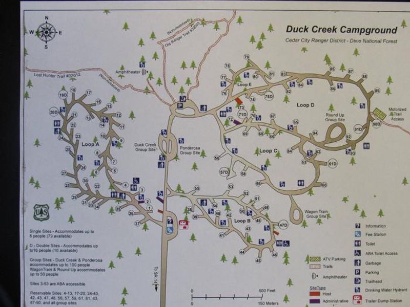 Duck Creek Campground map