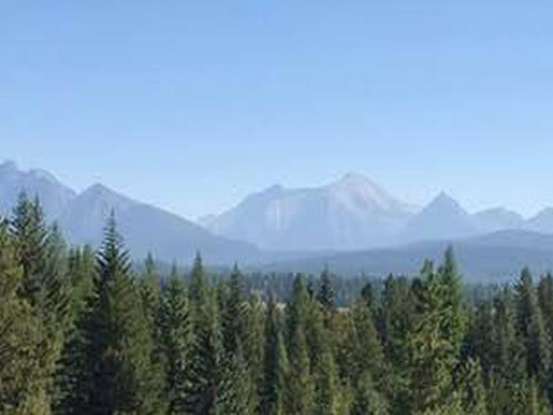View of Glacier National Park from deck