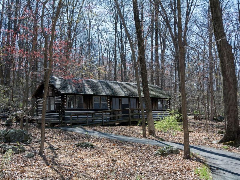 One of 16 cabins for lodging at Camp Greentop