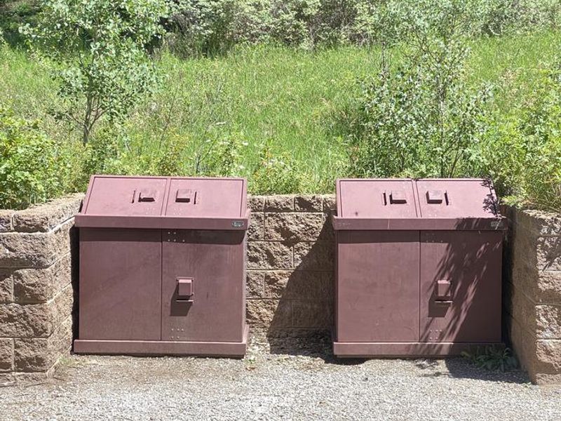 On-site dumpsters.