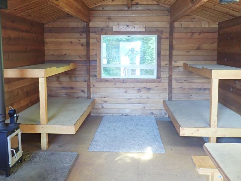 New Tiny Wood Stove installed summer 2022, great to use with Viking logs or other bio brick type wood for a longer burn. 