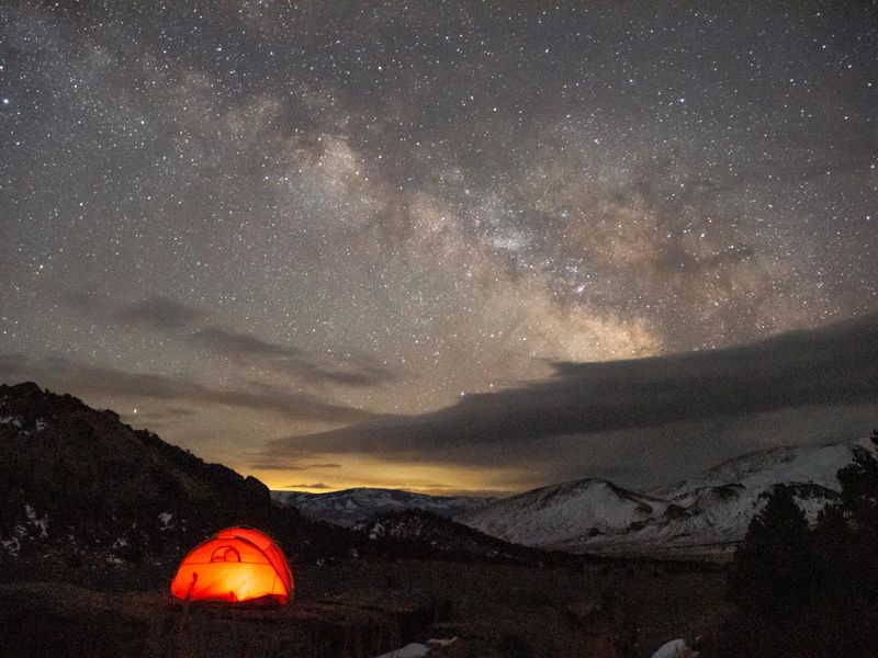 The dark skies in City of Rocks provide excellent conditions for star gazing.