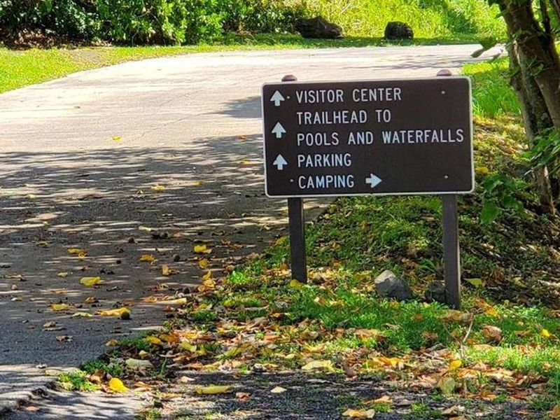 Signage located near the entrance to help you navigate the park.