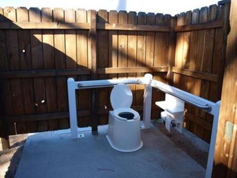 Vault Toilet at Ironwood Group Camp