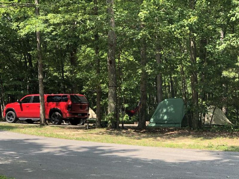 A loop Tent section, no electricity in the A loop, big, shaded sites. 