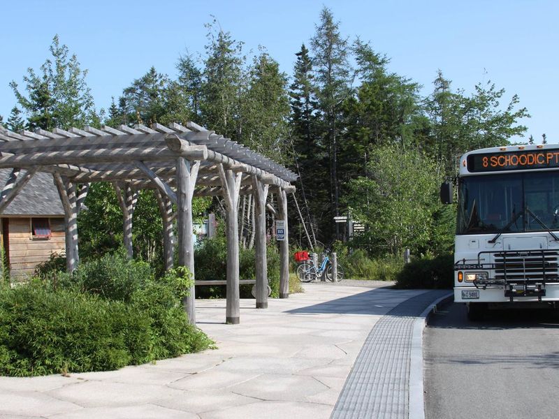 Island Explorer Bus Stop at Schoodic Woods