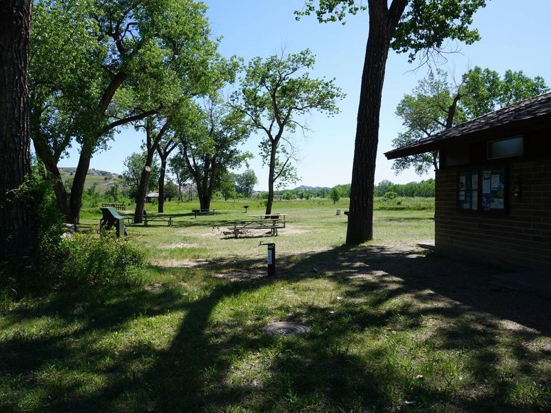 Restroom facilities at Juniper Group Site.