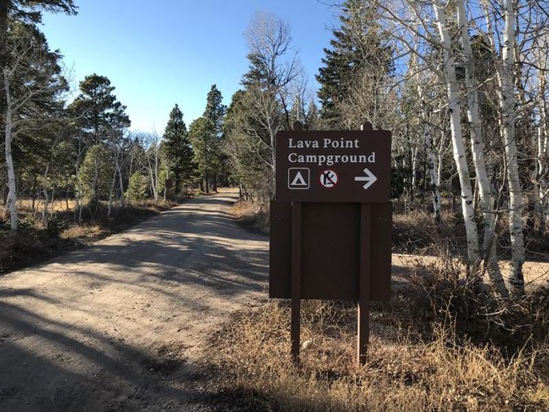 Lava Point Campground Entrance