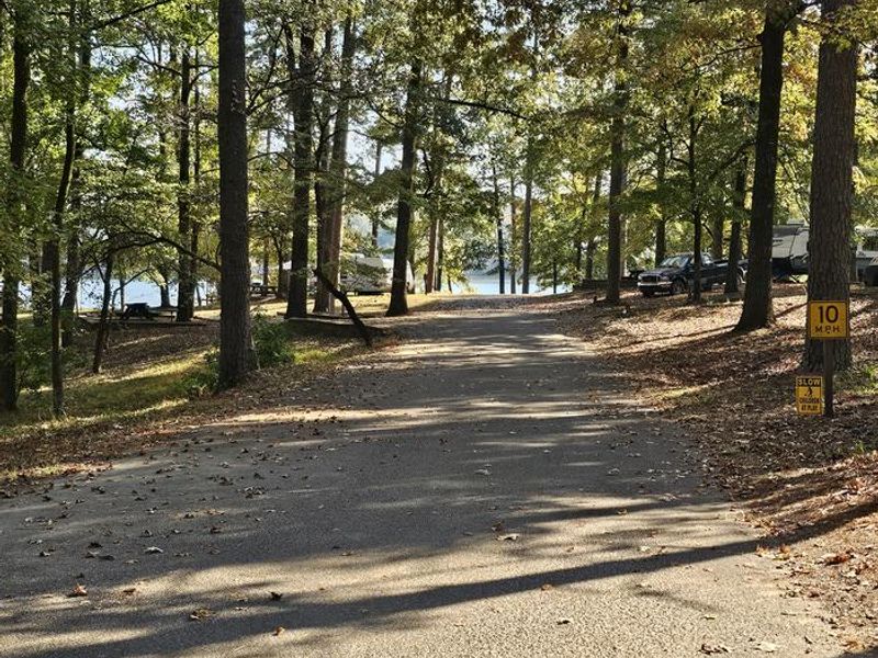 roadway into the shaded sites