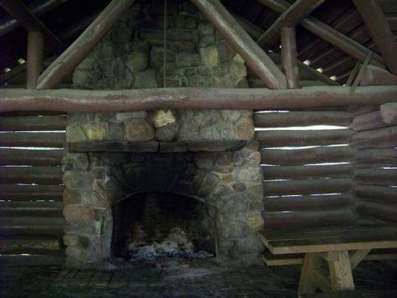 Fireplace in Backbone Rock Pavilion