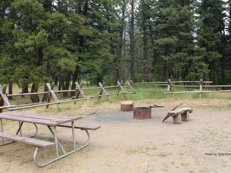 Table and fire ring at the cabin