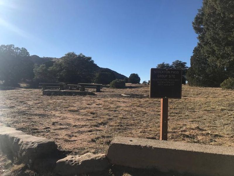 Stockton Pass Group Site Reservation Sign