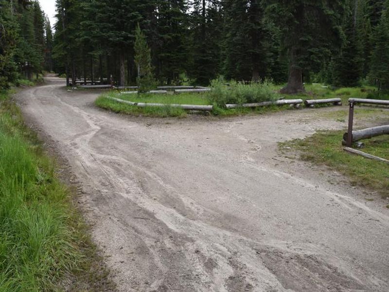 Narrow access road at Jeanette Campground