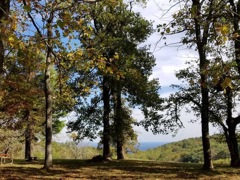 A beautiful sunny day at the campground.