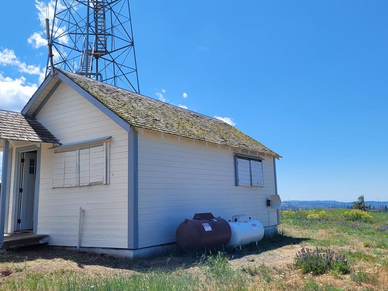 Small cabin located at the base of an unmanned Lookout Tower 