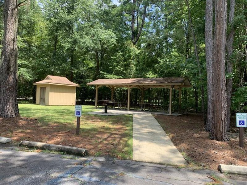 Picnic shelter at BLUFF CREEK Campground 