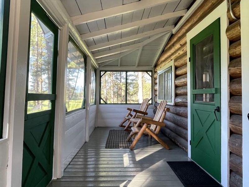 OLD CONDON RANGER STATION
Screened porch with seating for 4